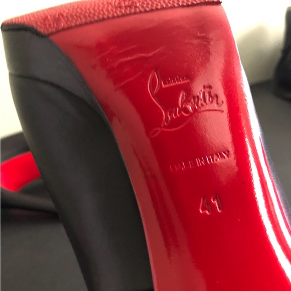 Christian Louboutin black leather Bruges platform heels - Picture 4 of 11